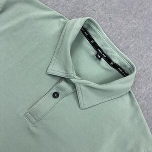 Public Rec Go-To Polo Mens Medium Green Pima Performance Stretch Golf Shirt Peru